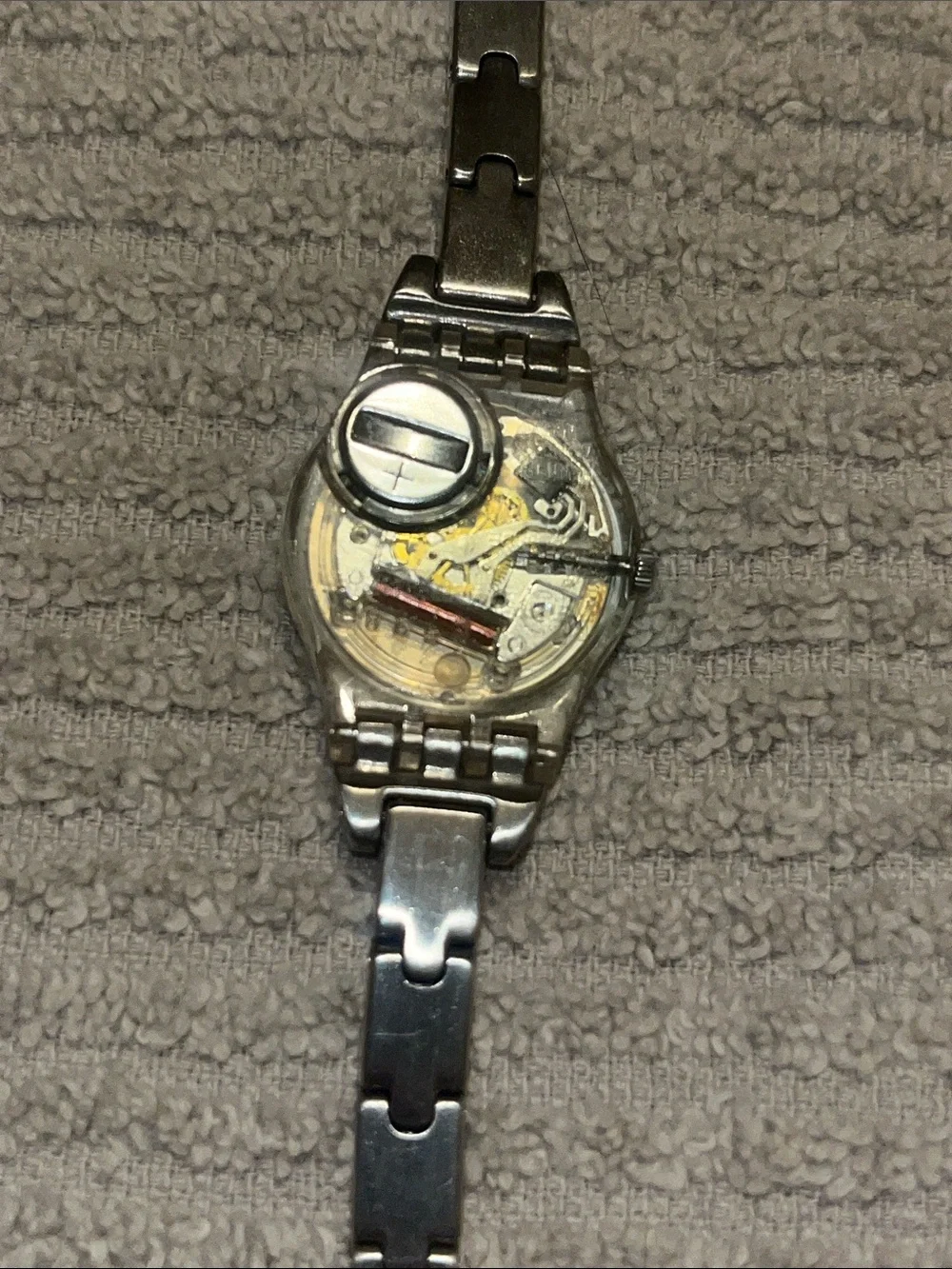 Earthy Swatch Yellow Dial Stainless Bracelet Watch